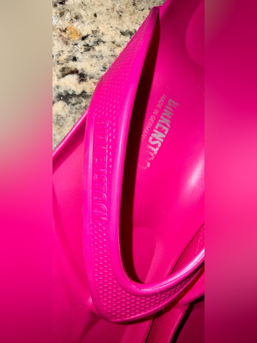 Birkenstock Honolulu EVA Flip Flops Hot Pink Fuchsia Sandals Size 40 - Picture 4 of 6